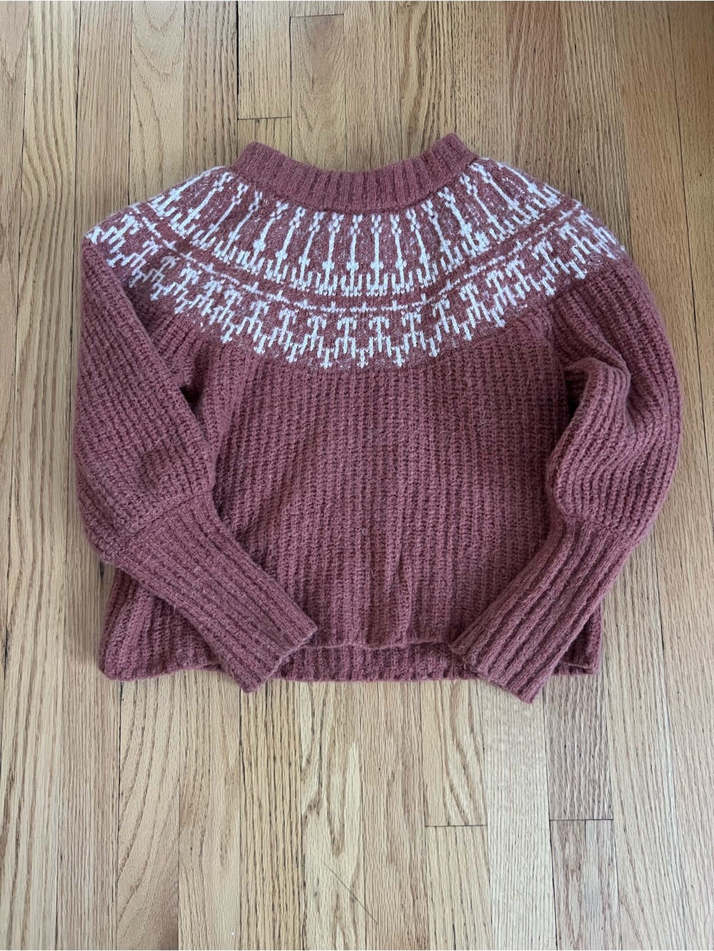 Cozy Nordic Yoke Sweater - Women's Sweater
